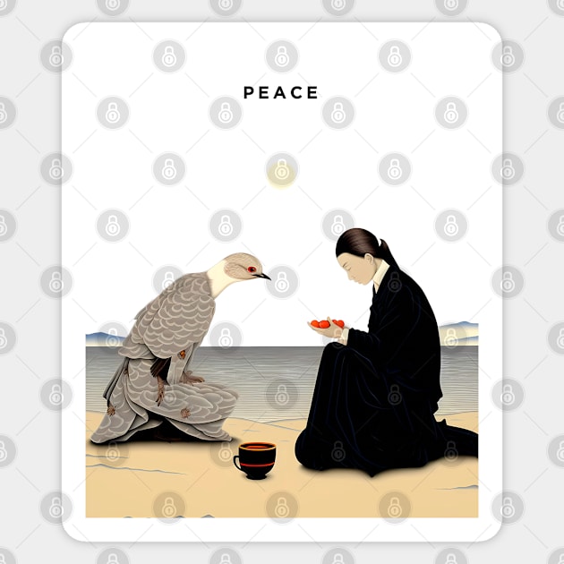 Peace: Can't We All Just Get Along on a light (Knocked Out) background Sticker by Puff Sumo